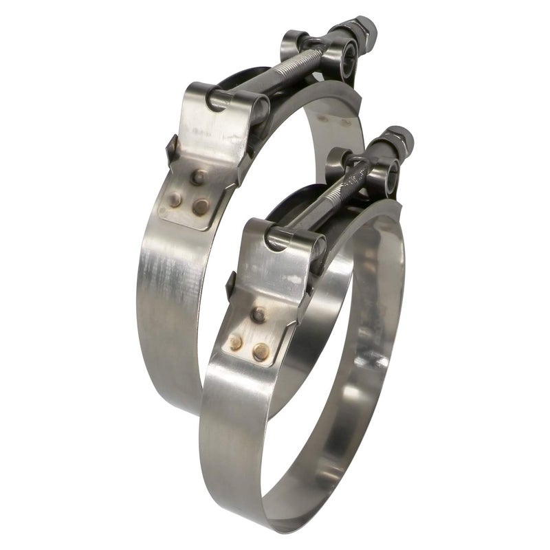 ROADFORMER 122mm- 130mm T-Bolt Hose O.D. Clamp - Working Range 4.81" - 5.12" for 5 inch Hose OD, Stainless Steel Bolt, SS Band Floating Bridge and Nylon Insert Locknut (122mm- 130mm, 2 pack) - Image 4